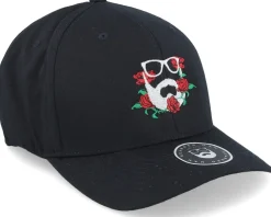 Sale Bearded Man Rose Logo Black Flexfit -