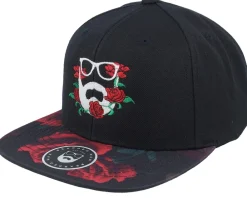Snapback-Bearded Man Rose Logo Black/Rose Snapback -