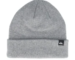 Cuff Beanies-Quiksilver Routine Beanie Medium Grey Heather Cuff -