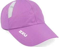 Adjustable-2XU Run Cap Thistle/White Dad Cap - Purple