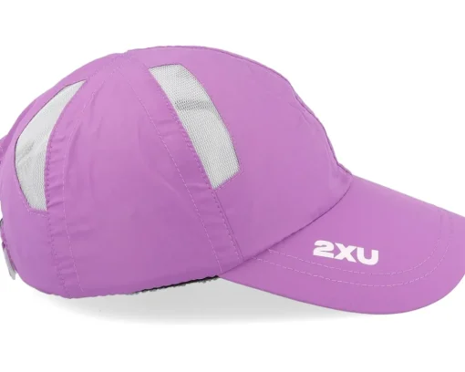 Best 2XU Run Cap Thistle/White Dad Cap - Purple