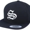 Snapback-Iconic S Letter 3D Black Snapback -