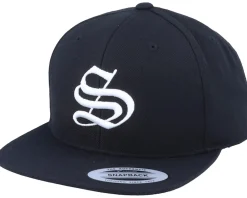 Snapback-Iconic S Letter 3D Black Snapback -