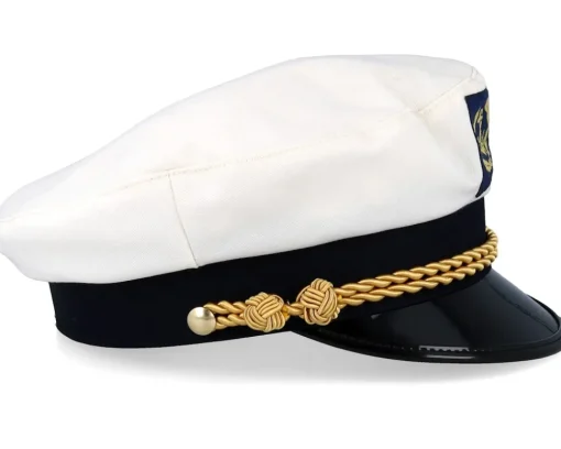 Vega-CTH Ericson Sailor Sr. Wool Blend White Flat Cap -