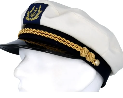 Vega-CTH Ericson Sailor Sr. Wool Blend White Flat Cap -