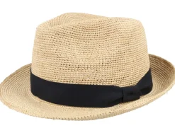 Straw Hat-CTH Ericson Sam Raffia Trilby Natural Straw Hat -