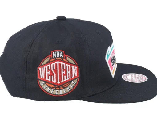Snapback-Mitchell & Ness San Antonio Spurs Conference Patch Black Snapback -