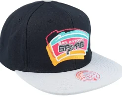 Outlet Mitchell & Ness San Antonio Spurs Logo Blur Black/Grey Snapback -