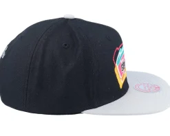 Outlet Mitchell & Ness San Antonio Spurs Logo Blur Black/Grey Snapback -