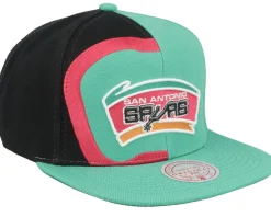 Online Mitchell & Ness San Antonio Spurs Retroline Teal/Black Snapback -