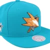Snapback-Mitchell & Ness San Jose Sharks Alternate Flip Teal Snapback - Blue