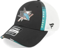 Trucker-Fanatics San Jose Sharks Authentic Pro Draft Podium /White Trucker - Black