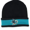 Cuff Beanies-Fanatics San Jose Sharks Beanie /Active Blue Cuff - Black