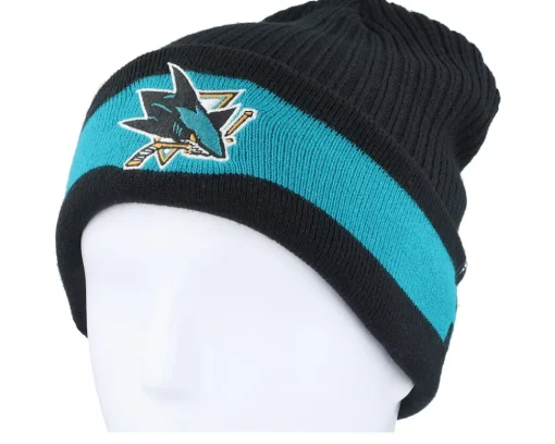 Cuff Beanies-Fanatics San Jose Sharks Beanie /Active Blue Cuff - Black