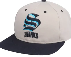 Online Twins Enterprise San Jose Sharks San Jose Sharks Old English Logo NHL Vintage Beige/Black Snapback -