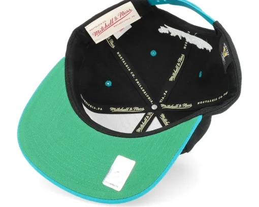 Snapback-Mitchell & Ness San Jose Sharks Transcript /Teal Snapback - Black