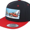 Snapback-Ho-Ho-Hats Santa Claus Car Sleigh Patch Black/Red Snapback -