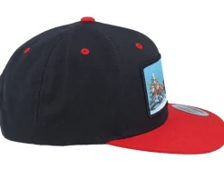 Snapback-Ho-Ho-Hats Santa Claus Car Sleigh Patch Black/Red Snapback -
