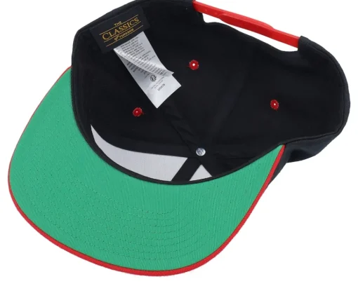 Snapback-Ho-Ho-Hats Santa Claus Car Sleigh Patch Black/Red Snapback -