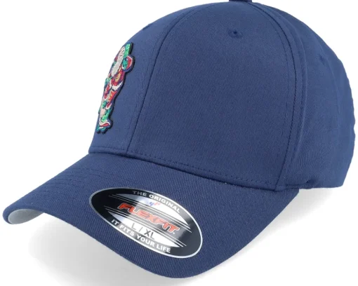 Fashion Ho-Ho-Hats Santa Skate Christmas Xmas Navy Flexfit - Iconic