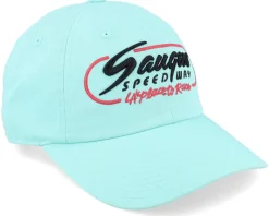 Dad Cap-American Needle Saugus Speedway Washed Slouch Seafoam Dad Cap -