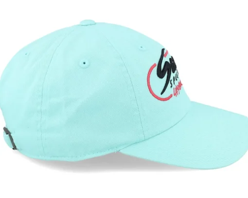 Dad Cap-American Needle Saugus Speedway Washed Slouch Seafoam Dad Cap -
