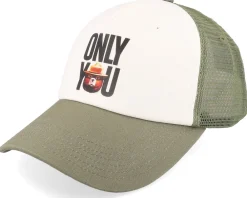 New Element Sbxe Mesh Cap White/Oil Green Trucker -