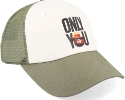 New Element Sbxe Mesh Cap White/Oil Green Trucker -