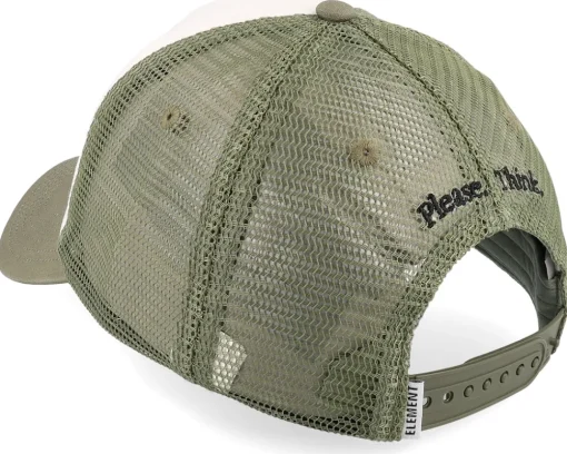 New Element Sbxe Mesh Cap White/Oil Green Trucker -