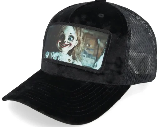 Velvet Caps-Scenes Scara Doll Velvet Black/Black A-frame Trucker -