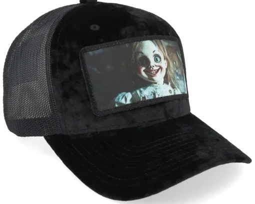 Velvet Caps-Scenes Scara Doll Velvet Black/Black A-frame Trucker -