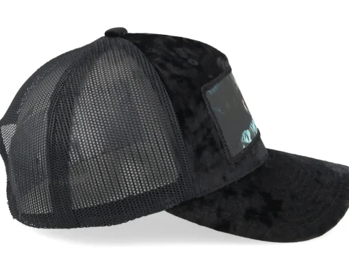 Velvet Caps-Scenes Scara Doll Velvet Black/Black A-frame Trucker -