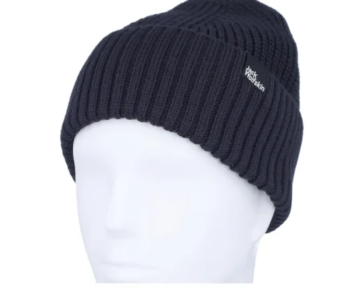 Fashion Jack Wolfskin Schwansee Beanie Dark Navy Cuff -