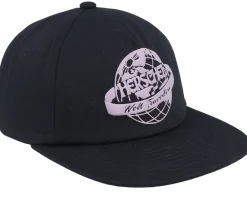 Sale Herschel Scout Globe Tripping Cap Black/Nirvana Snapback -