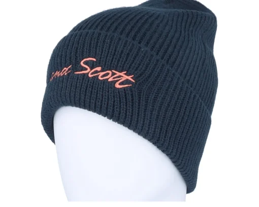 Online Lyle & Scott Script Embroidery Baseball Beanie Dark Navy Cuff -