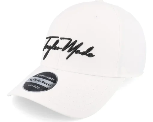 Discount Taylor Made Script Seeker Hat White Adjustable -