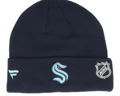 Fashion Fanatics Seattle Kraken Authentic Pro Game&Train Knit Navy Cuff - Blue