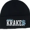 Fashion Mitchell & Ness Seattle Kraken Billboard Knit Cuff - Black
