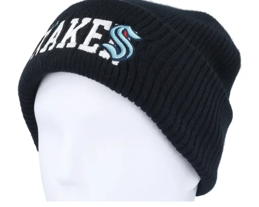 Fashion Mitchell & Ness Seattle Kraken Billboard Knit Cuff - Black