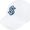 Dad Cap-American Needle Seattle Kraken Blue Line Snow White Dad Cap -