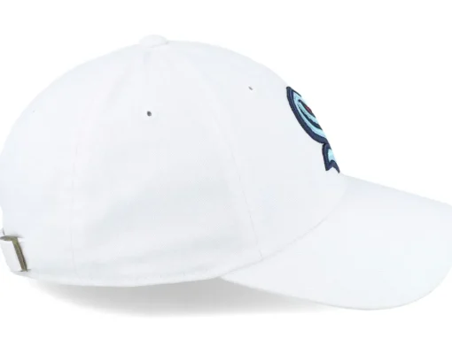 Dad Cap-American Needle Seattle Kraken Blue Line Snow White Dad Cap -