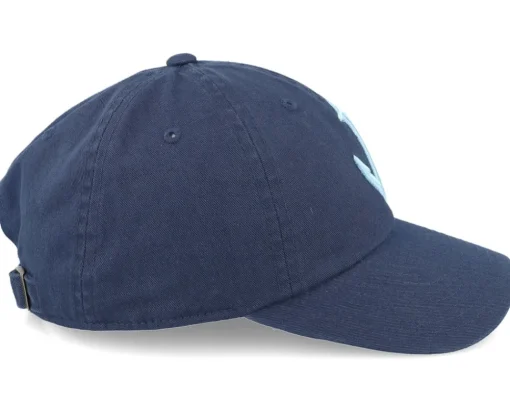 Dad Cap-American Needle Seattle Kraken Blue Line Navy Dad Cap -