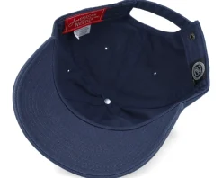 Dad Cap-American Needle Seattle Kraken Blue Line Navy Dad Cap -