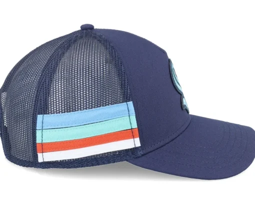 Trucker-American Needle Seattle Kraken Hotfoot Navy A-frame Trucker -