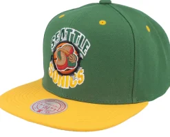 Snapback-Mitchell & Ness Seattle Supersonics Breakthrough Green Snapback -