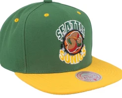 Snapback-Mitchell & Ness Seattle Supersonics Breakthrough Green Snapback -