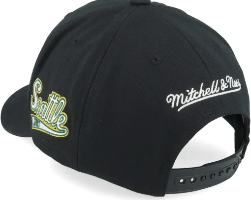 Adjustable-Mitchell & Ness Seattle Supersonics Icon Grail Pro Black Adjustable -