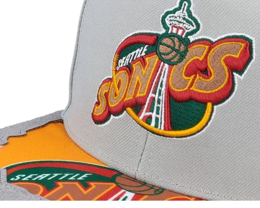 Snapback-Mitchell & Ness Seattle Supersonics Munch Time Hwc Snapback - Grey