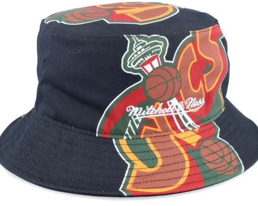 Outlet Mitchell & Ness Seattle Supersonics NBA Cut Up Black Bucket -