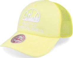 Trucker-Mitchell & Ness Seattle Supersonics Nba Pastel Yellow Trucker -